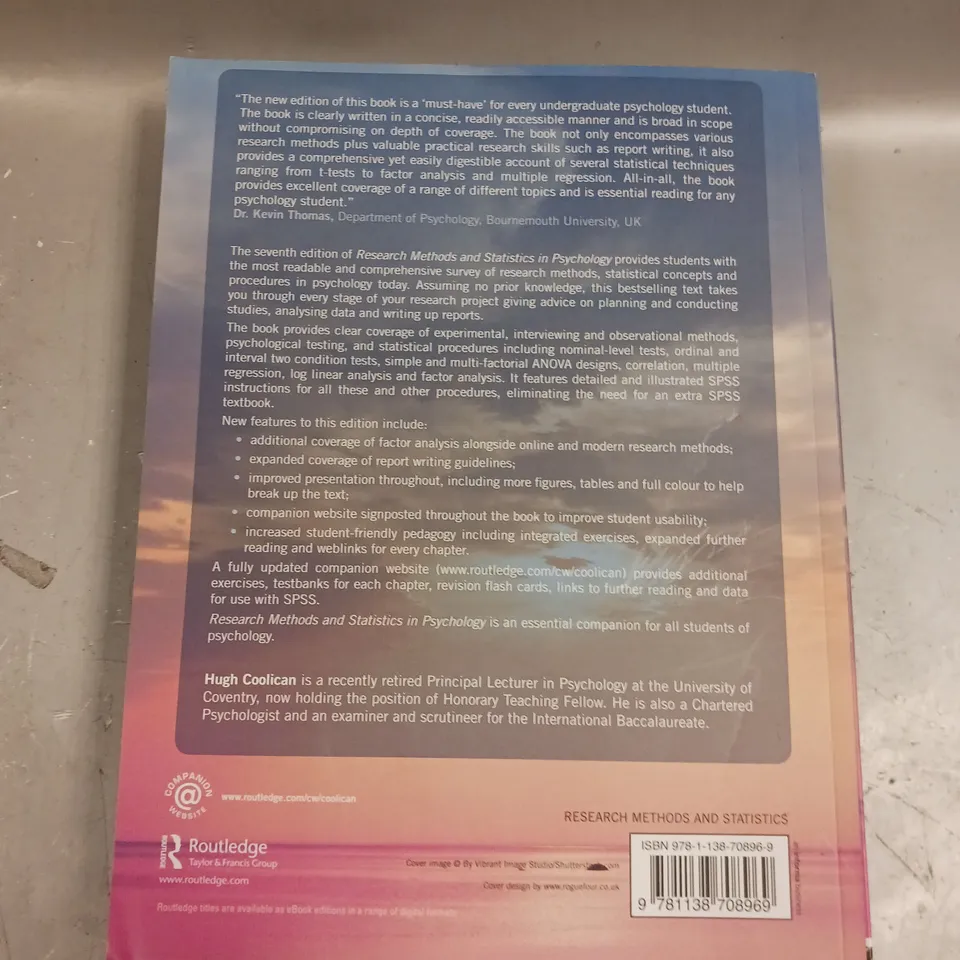 RESEARCH METHODS AND STATISTICS IN PSYCHOLOGY 7TH EDITION 