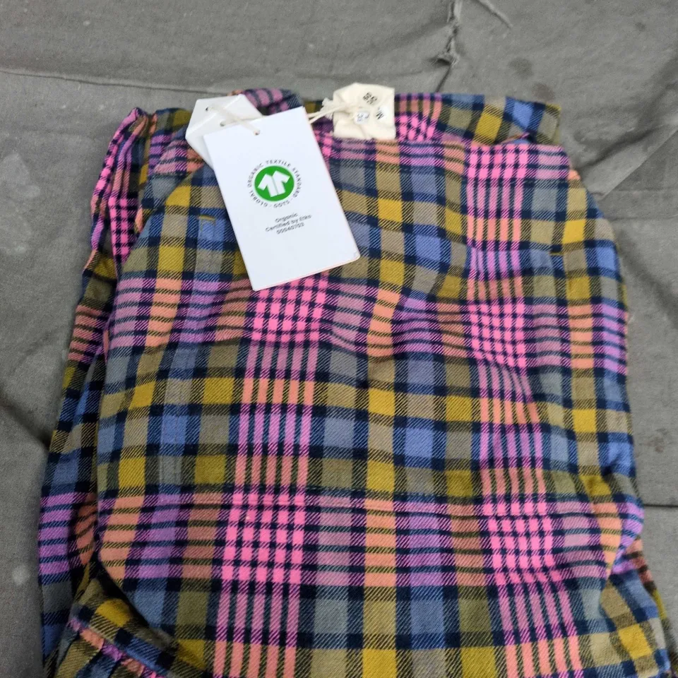 LUCY & YAK MIYADA DUNGAREE - ORGANIC BRUSHED COTTON, GRUNGE PURPLE, UK 10 (10R)