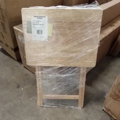 WRAPPED RUBBERWOOD TV TABLE