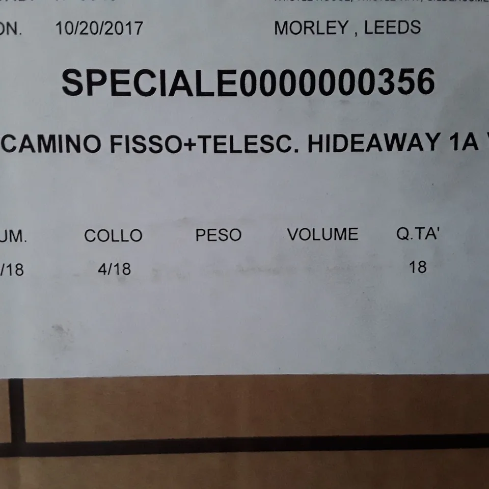 BOXED EXTRACTOR DUCTING CA CAMINO FISSO+TELESC. HIDEAWAY 