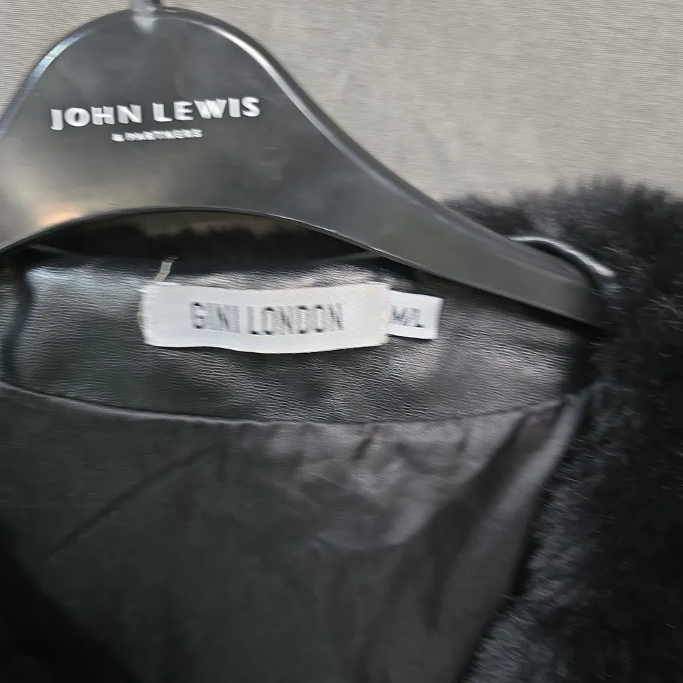 BLACK FAUX FUR COAT BY GINI LONDON