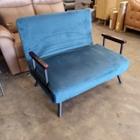 BLUE VELVET SOFA BED