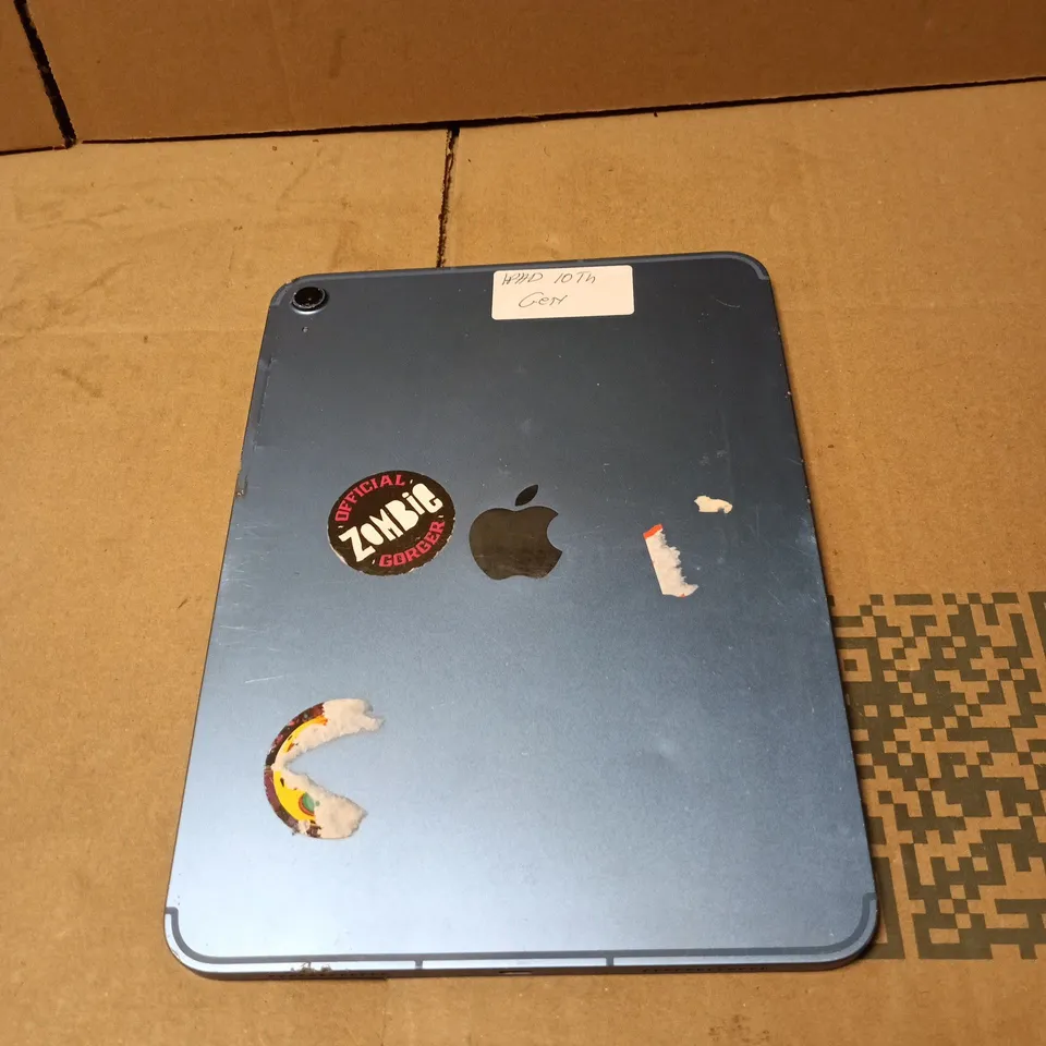 APPLE IPAD BLUE, MODEL UNSPECIFIED