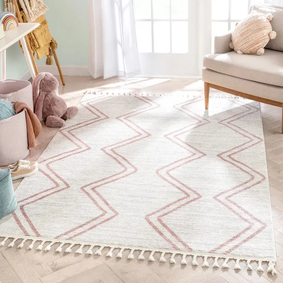 BOXED KENNED TRIANGLES PINK CHILDREN PLAY MAT