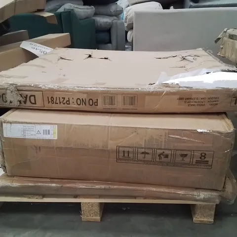 PALLET CONTAINING VARIOUS ASSORTED INCOMPLETE FURNITURE PARTS AND OTHER HOUSEHOLD ITEMS