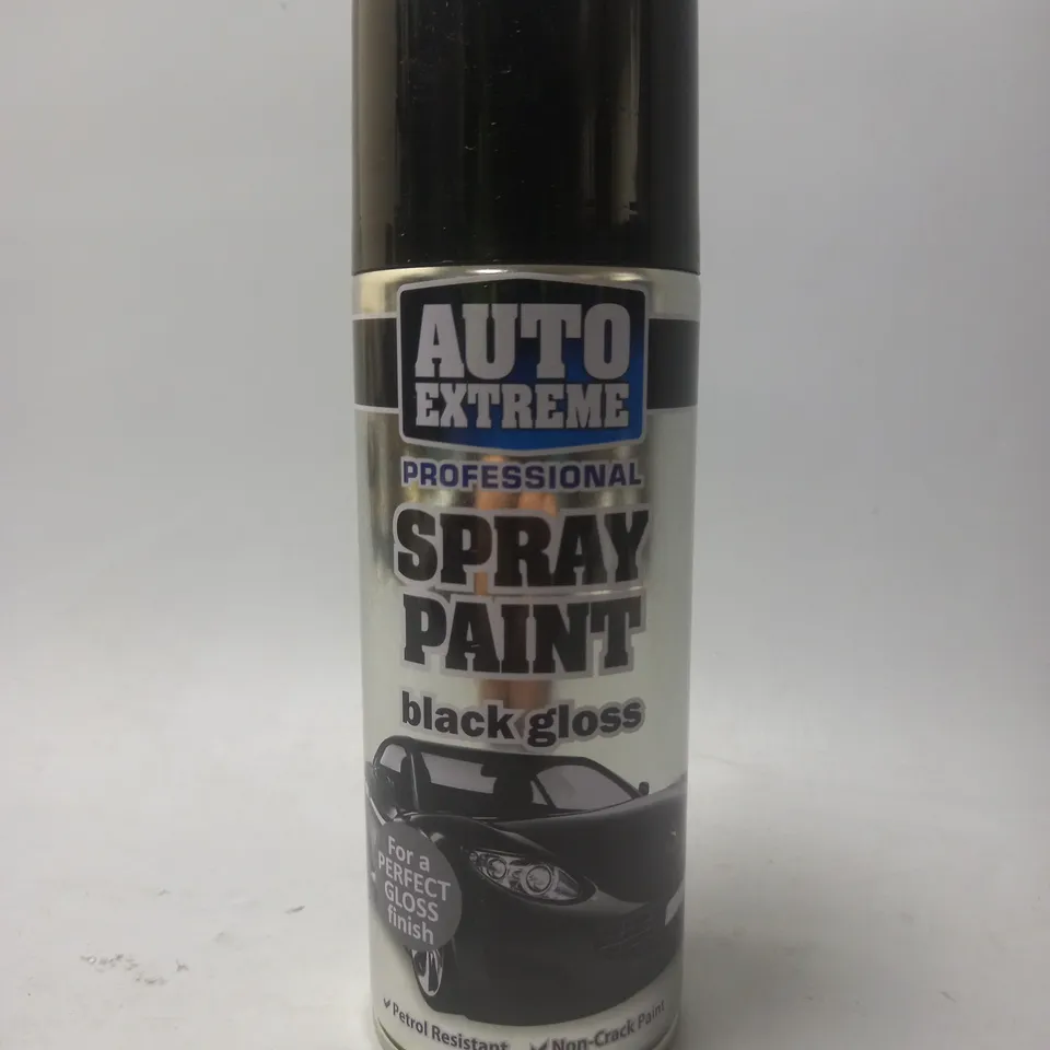 AUTO EXTREME PROFESSIONAL SPRAY PAINT - BLACK GLOSS - 400ML - COLLECTION ONLY - BOX OF 8
