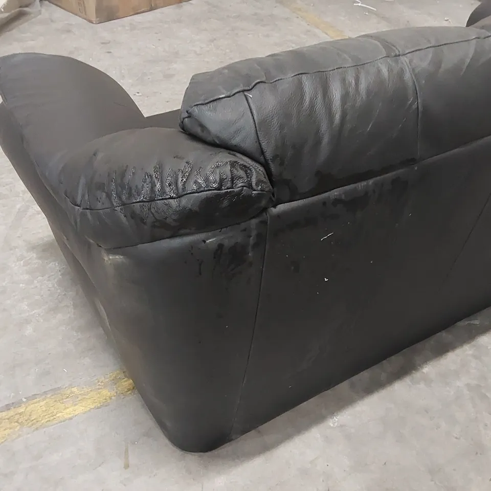 DESIGNER 3 SEATER SOFA - BLACK