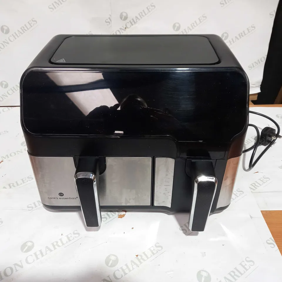 COOK'S ESSENTIALS 7.7L DUAL AIR FRYER, BLACK
