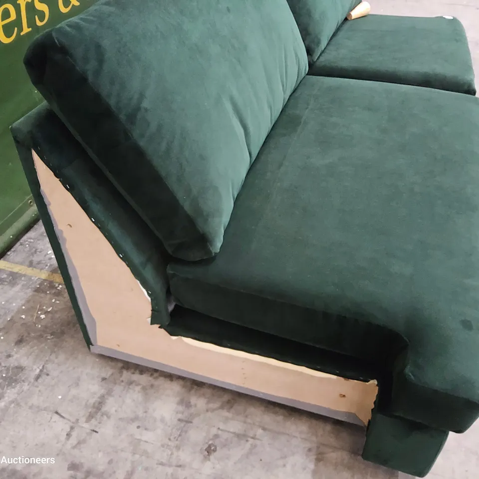 DESIGNERMETAL ACTION SOFA BED PLUSH GREEN FABRIC 