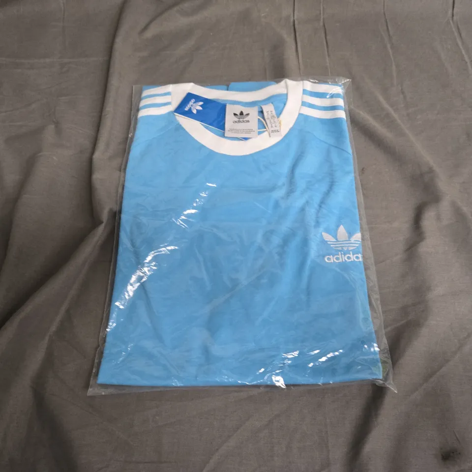 ADIDAS XL 3 STRIPE TEE - SKY BLUE 