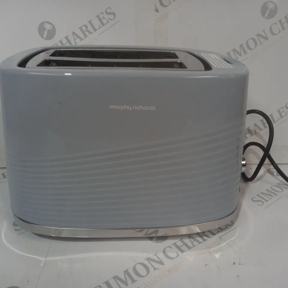 BOXED MORPHY RICHARDS DUNE 2 SLICE TOASTER IN CORNFLOWER BLUE
