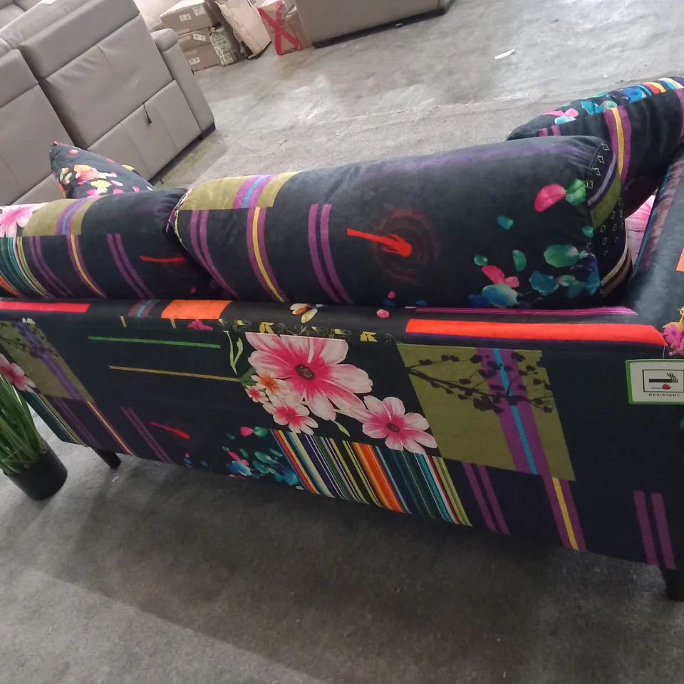 DESIGNER RAVELLO PATCHWORK THREE SEATER SOFA