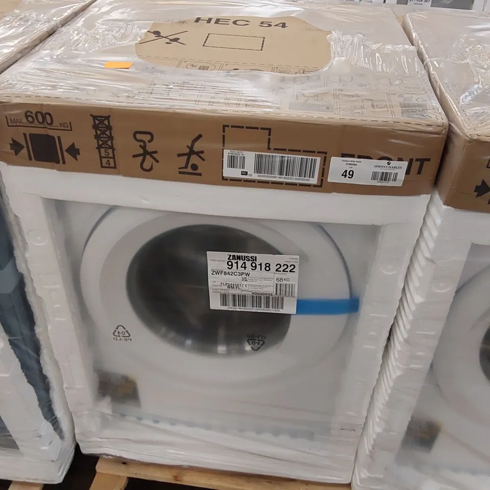 ZANUSSI ZWF842C3PW WASHING MACHINE, 8KG, 1400 SPIN, WHITE, C RATED