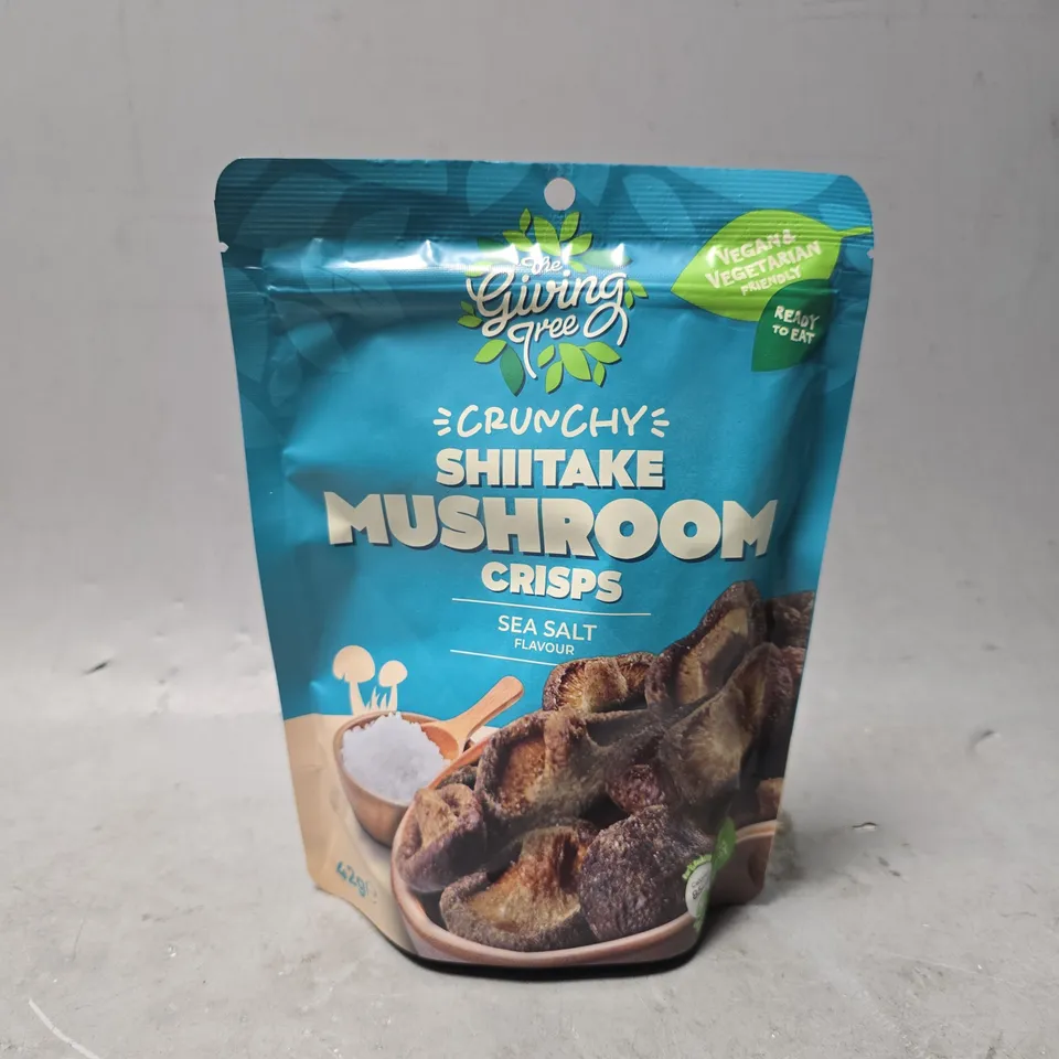 BOX OF APPROXIMATELY 10 THE GIVING TREE CRUNCHY SHIITAKE MUSHROOMS 
