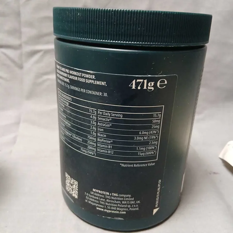 MYPROTEIN THE PRE-WORKOUT POWDER – BLUE RASPBERRY, 471 G