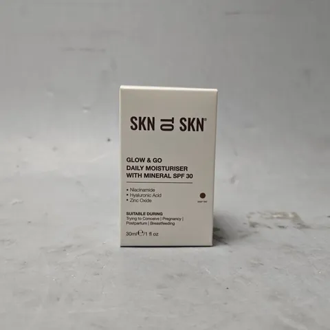 SKN TO SKN GLOW & GO DAILY MOISTURISER WITH MINERAL SPF 30 DEEP TINT