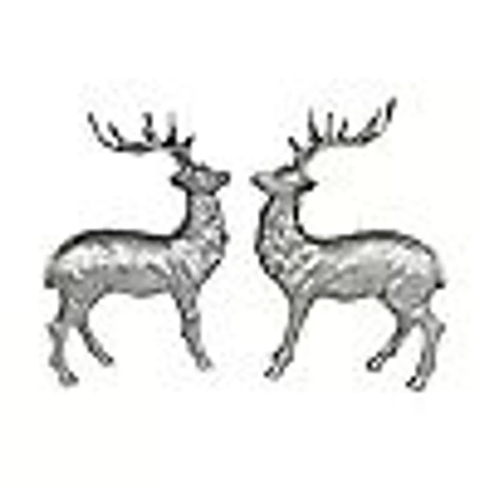 HOME STORIES SET OF 2 STAG DECORATIONS