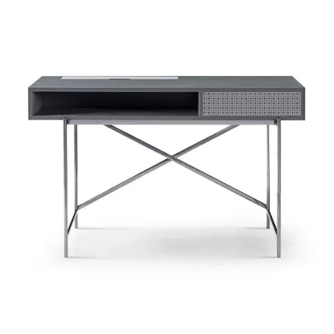 BRAND NEW BOXED ADRIANA GREY DESK DRESSING TABLE WITH DRAWER (2 BOXES)