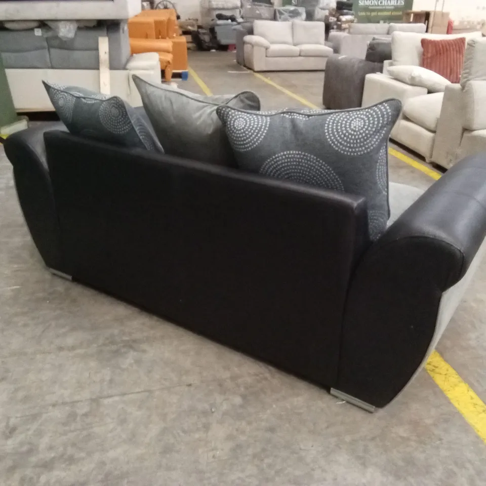 DANUBE FABRIC/FAUX LEATHER SOFA BED RRP £699