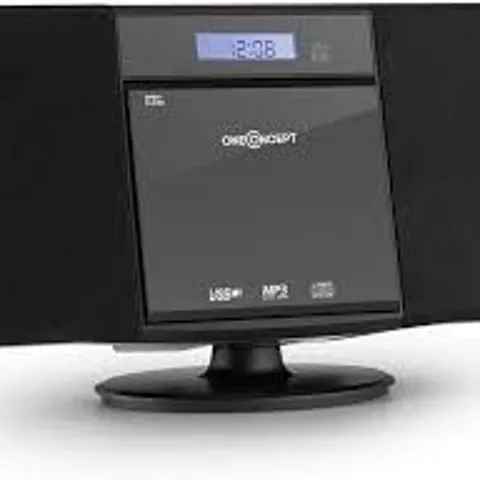 BOXED ONECONCEPT HIFI STEREO SYSTEM CD PLAYER IN BLACK WITH BT