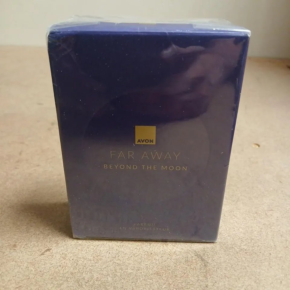 BOXED AND SEALED AVON FAR AWAY BEYOND THE MOON PARFUM 50ML