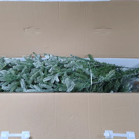 SANTA'S BEST PRE-LIT SNOW KISSED AUBURN CHRISTMAS TREE 8FT - COLLECTION ONLY
