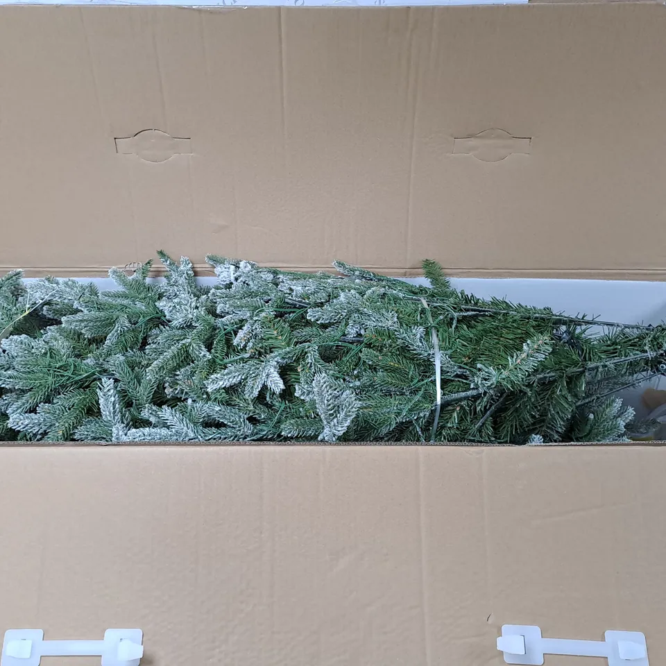 SANTA'S BEST PRE-LIT SNOW KISSED AUBURN CHRISTMAS TREE 8FT - COLLECTION ONLY