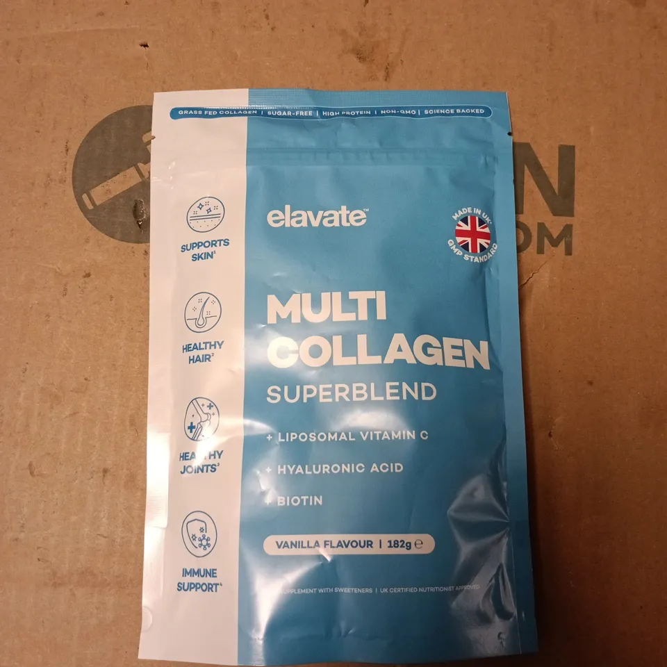 ELAVATE MULTI COLLAGEN SUPERBLEND + LIPOSOMAL VITAMIN C – VANILLA FLAVOUR, 182G