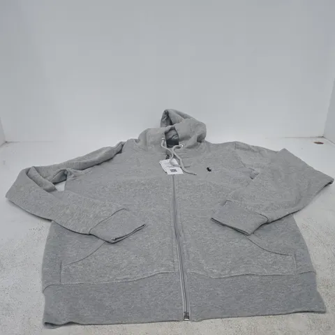 POLO RALPH LAUREN CLASSIC ZIP HOODIE – GREY, UK SMALL (S)