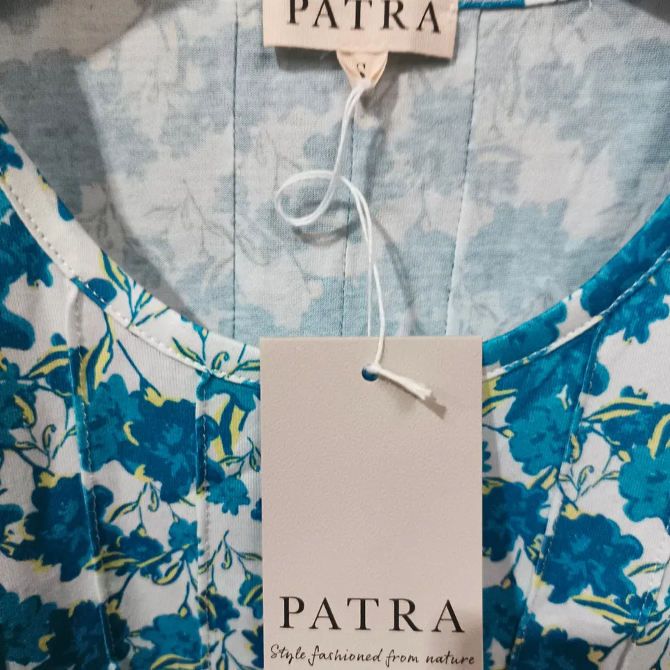 PATRA WOMEN'S BLUE FLORAL MAXI DRESS SIZE S