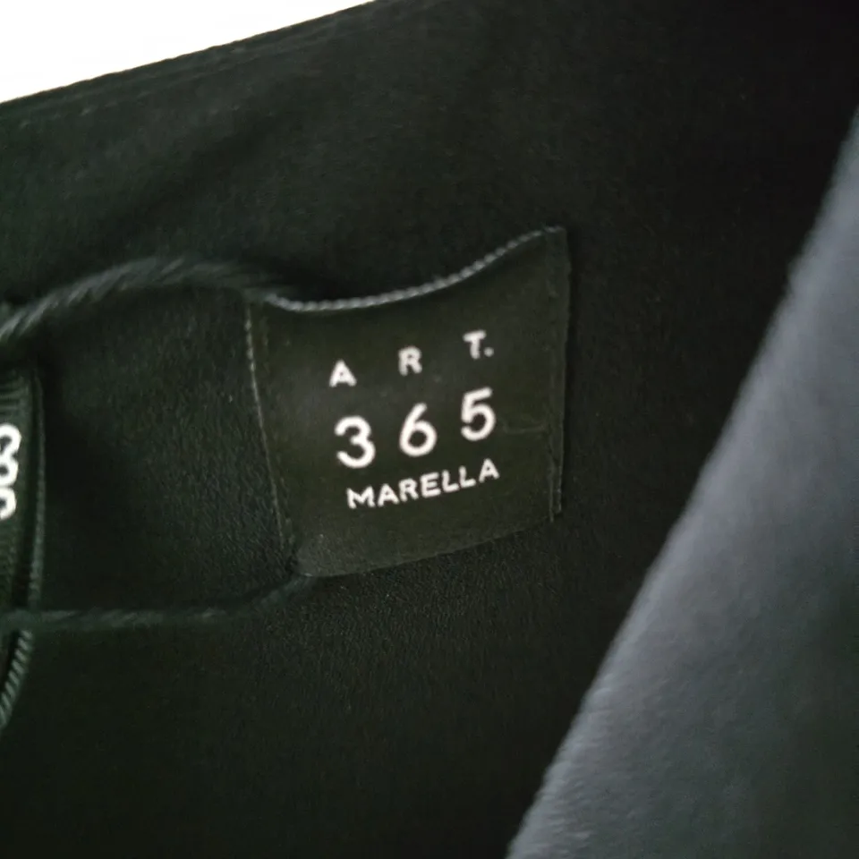 MARELLA BLACK SLEEVELESS DRESS WITH CRYSTAL-EMBELLISHED SHOULDERS – UK 10