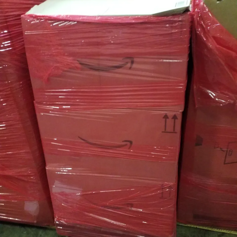PALLET OF 6 BOXES CONTAINING ASSORTED PRODUCTS INCLUDING FOAM PET SOFA, 2025 WEEKLY DIARY, CHINESE RED ENVELOPES, 3D PRINTER UV RESIN, COMMODE LINERS & PET GROOMING BRUSH 