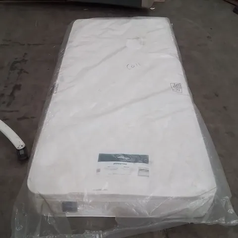 QUALITY BAGGED DESIGNER 90cm SILENTNIGHT PILLOWTOP MIRACOIL SPRUNG FIRM MATTRESS 