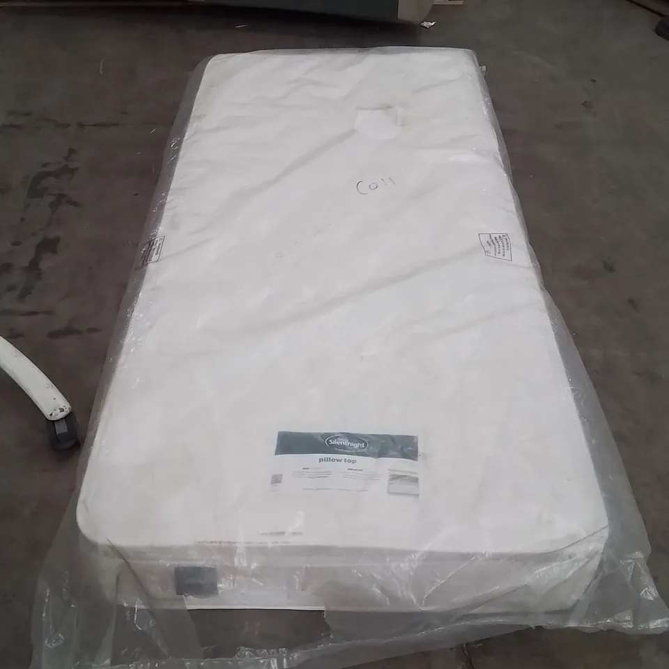 QUALITY BAGGED DESIGNER 90cm SILENTNIGHT PILLOWTOP MIRACOIL SPRUNG FIRM MATTRESS  RRP £349