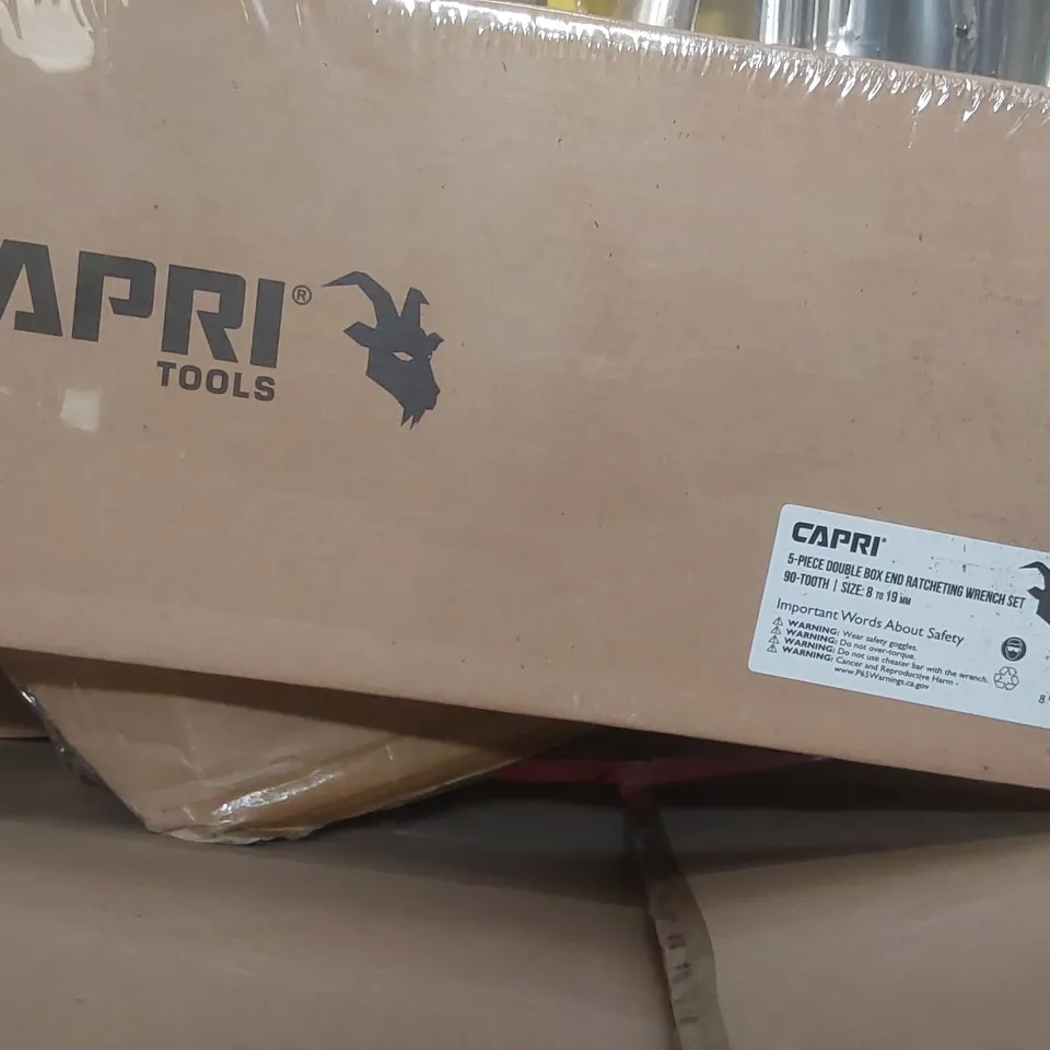 PALLET CONTAINING A LARGE QUANTITY OF ASSORTED ITEMS INCLUDING: BOXING PAINTINGS, SCRATCH WORLD MAPS, MOPS, WRENCH SET ECT