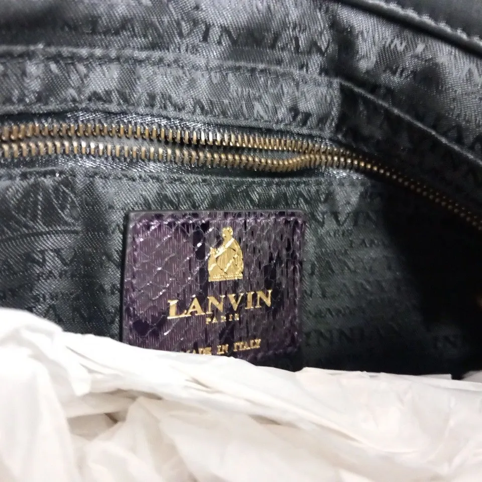 LANVIN PARIS BIG HAPPY BAG IN GOATSKIN PURPLE