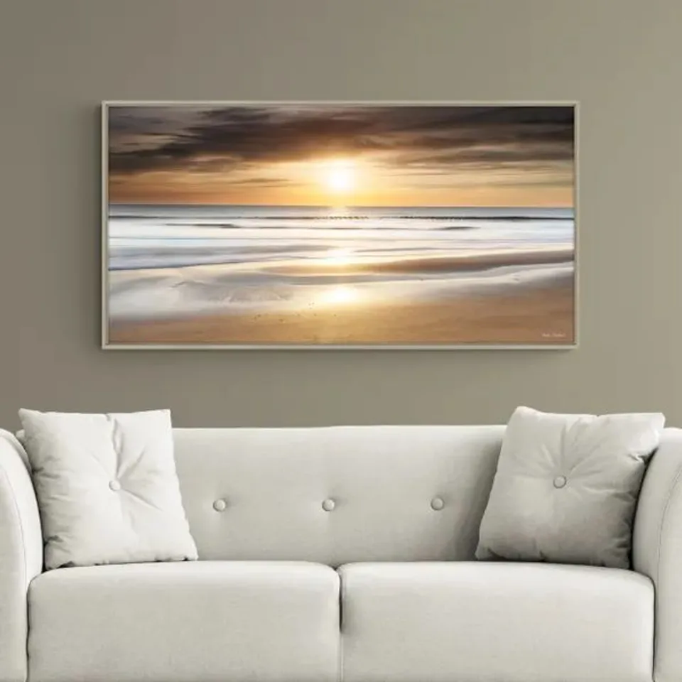 BOXED ETERNAL SUNSET FRAMED PRINT // SIZE: H 64cm x W 124cm (1 BOX)