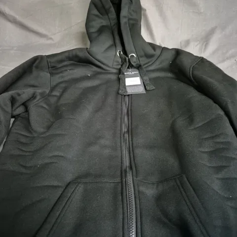 BRAVESOUL BLACK FLEECE LINED JACKET WITH HOOD - XXL