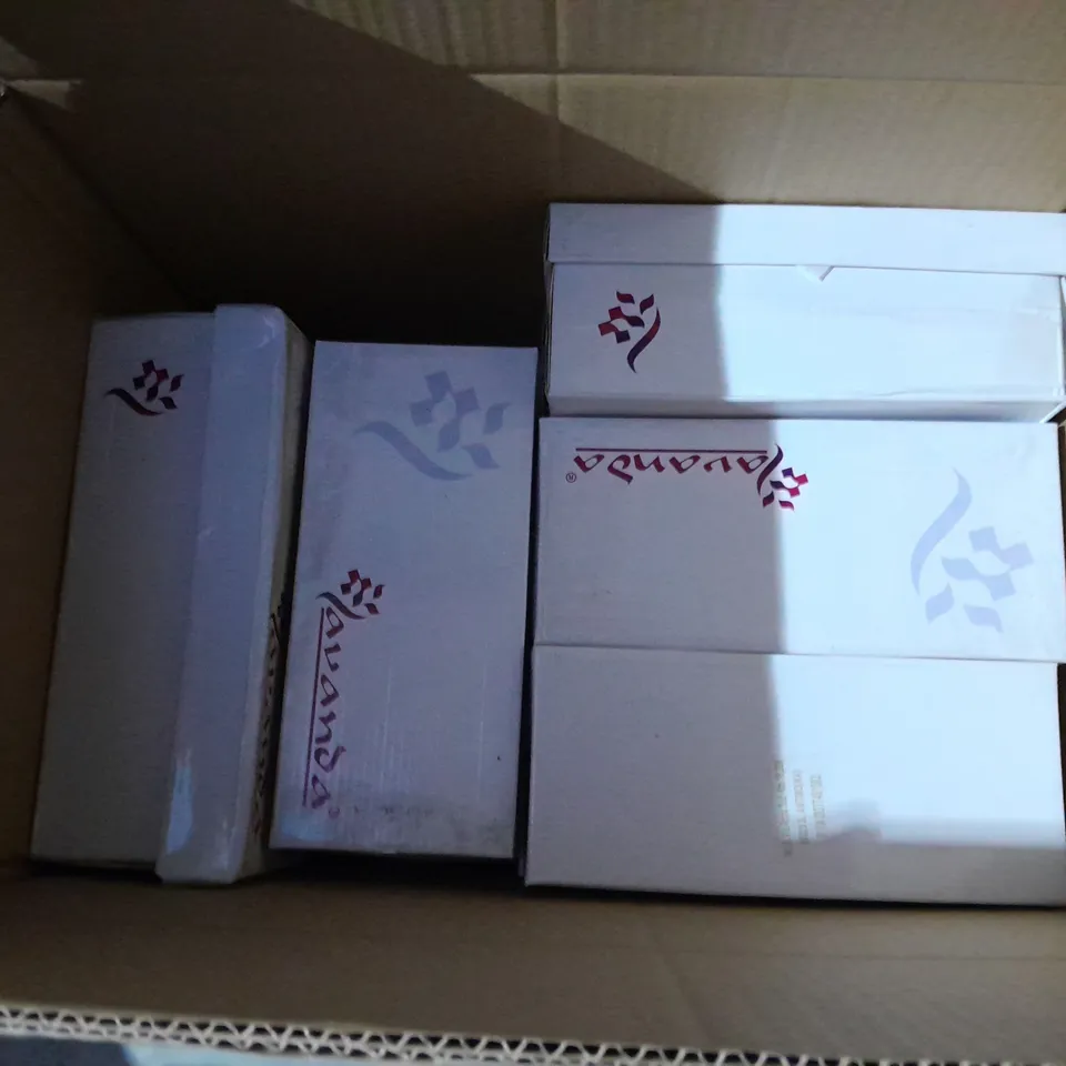APPROXIMATELY 10 BOXED PAIRS OF FLAT LOW PROFILE HIGH HEELS 6 GOLD PAIRS 4 PINK PAIRS