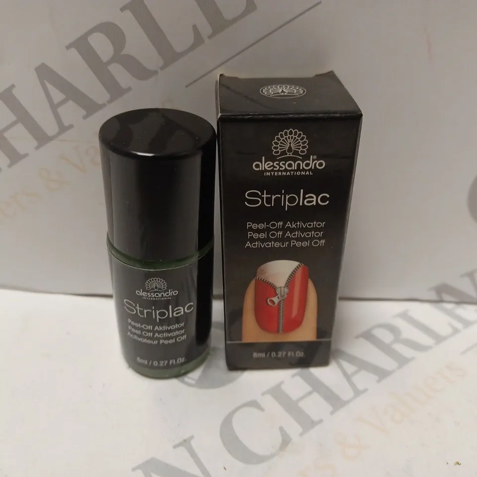 BOX OF APPROXIMATELY 30 X 8ML VIALS OF ALESSANDRO STRIPLAC PEEL-OFF ACTIVATOR