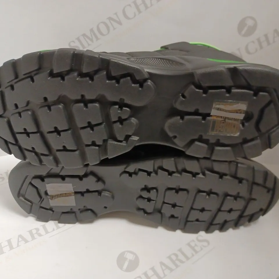 KOI VEGAN BLACK/GREEN TRAINERS - SIZE 10