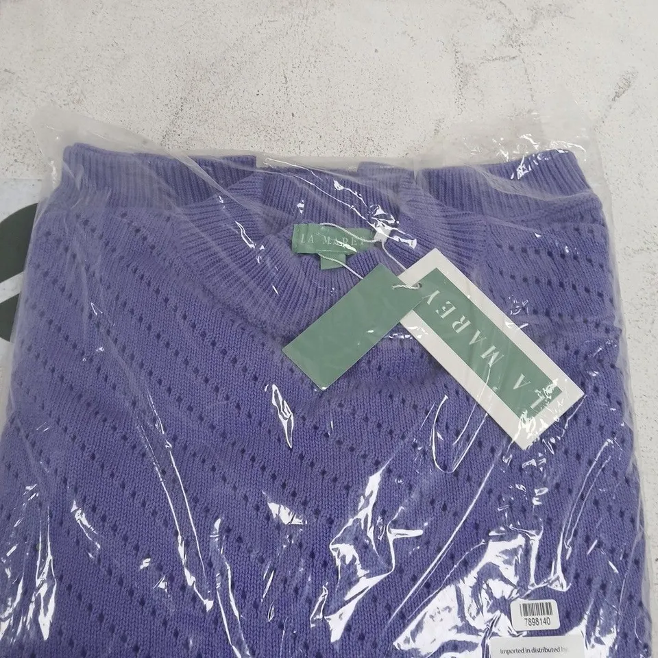 LA MAREY LADIES KNITTED JUMPER PURPLE SIZE L