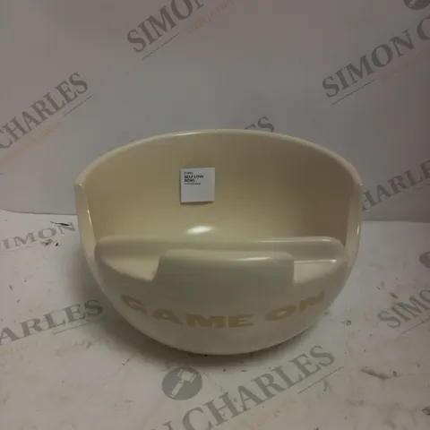 BOXED TYPO SELF LOVE 'GAME ON' BOWL WITH SMARTPHONE HOLDER