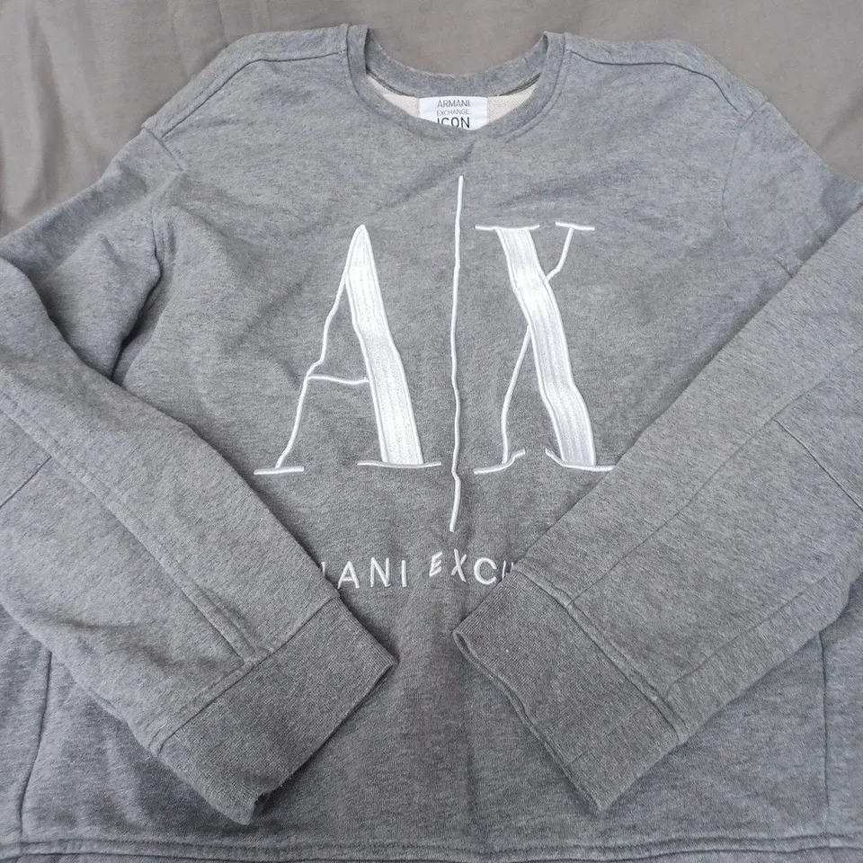 ARMANI EXCHANGE ICON JUMPER IN GREY - L