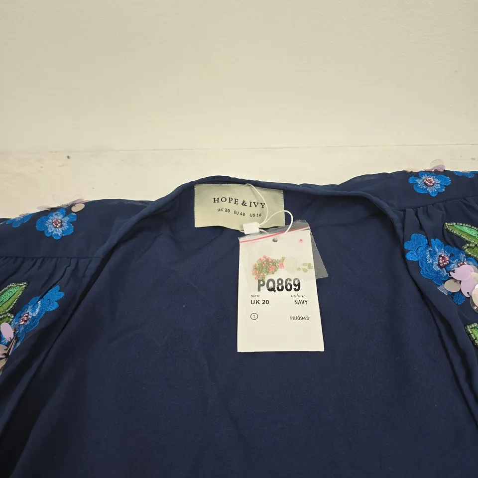 HOPE AND IVY NAVY DRESS SIZE 20 TAGGED