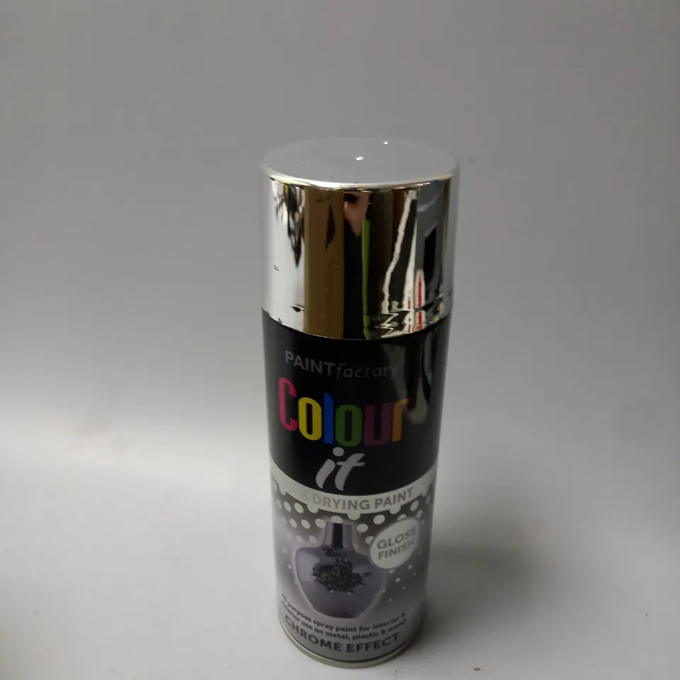 LARGE BOX OF 12 ASSORTED 400ML SPRAY PAINT CHROME EFFECT 