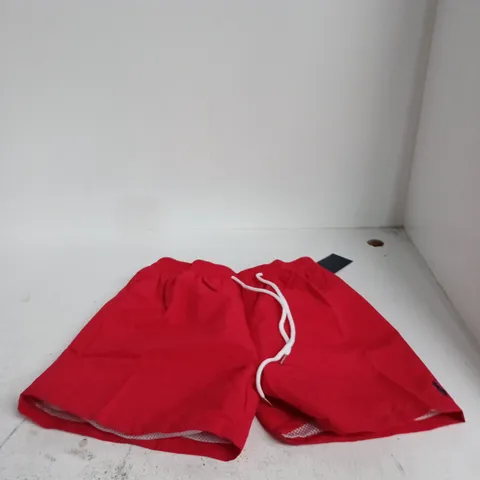 RALPH LAUREN RED MEN'S SWIM SHORTS, SIZE UK M