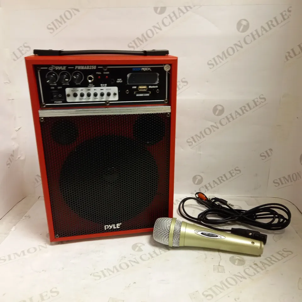 PYLE USA PWMAB250 BLUETOOTH PORTABLE SPEAKER KARAOKE SYSTEM