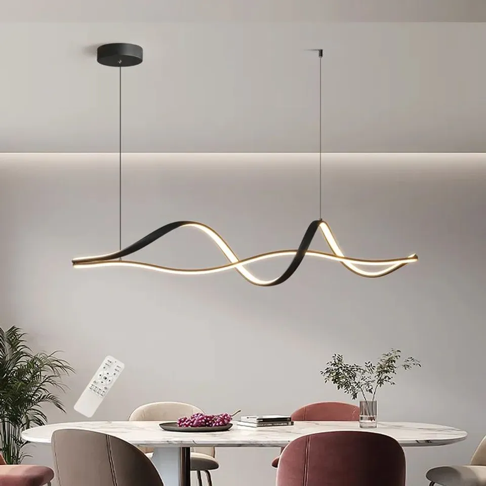 BOXED FANCHET 2- LIGHT KITCHEN ISLAND LINEAR LED PENDANT