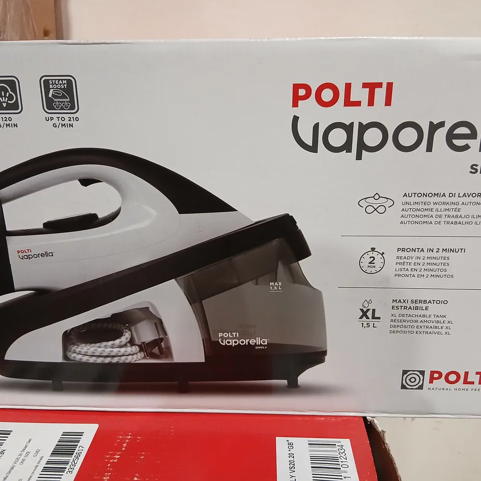 POLTI VAPORELLA SIMPLY STEAM IRONING SYSTEM – BOXED